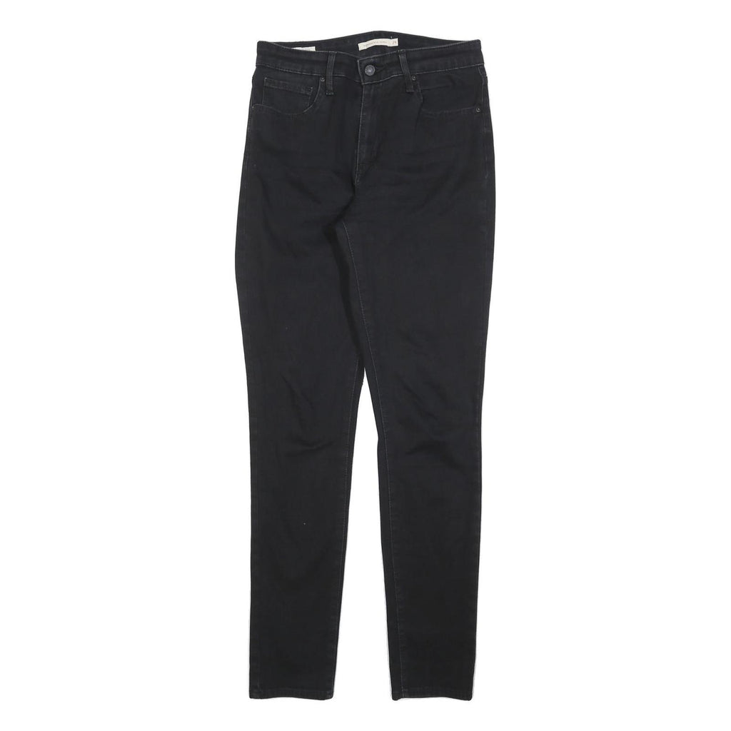 LEVI'S 721 Womens Jeans Black Slim Skinny Denim W29 L32 Zip Cotton Blend