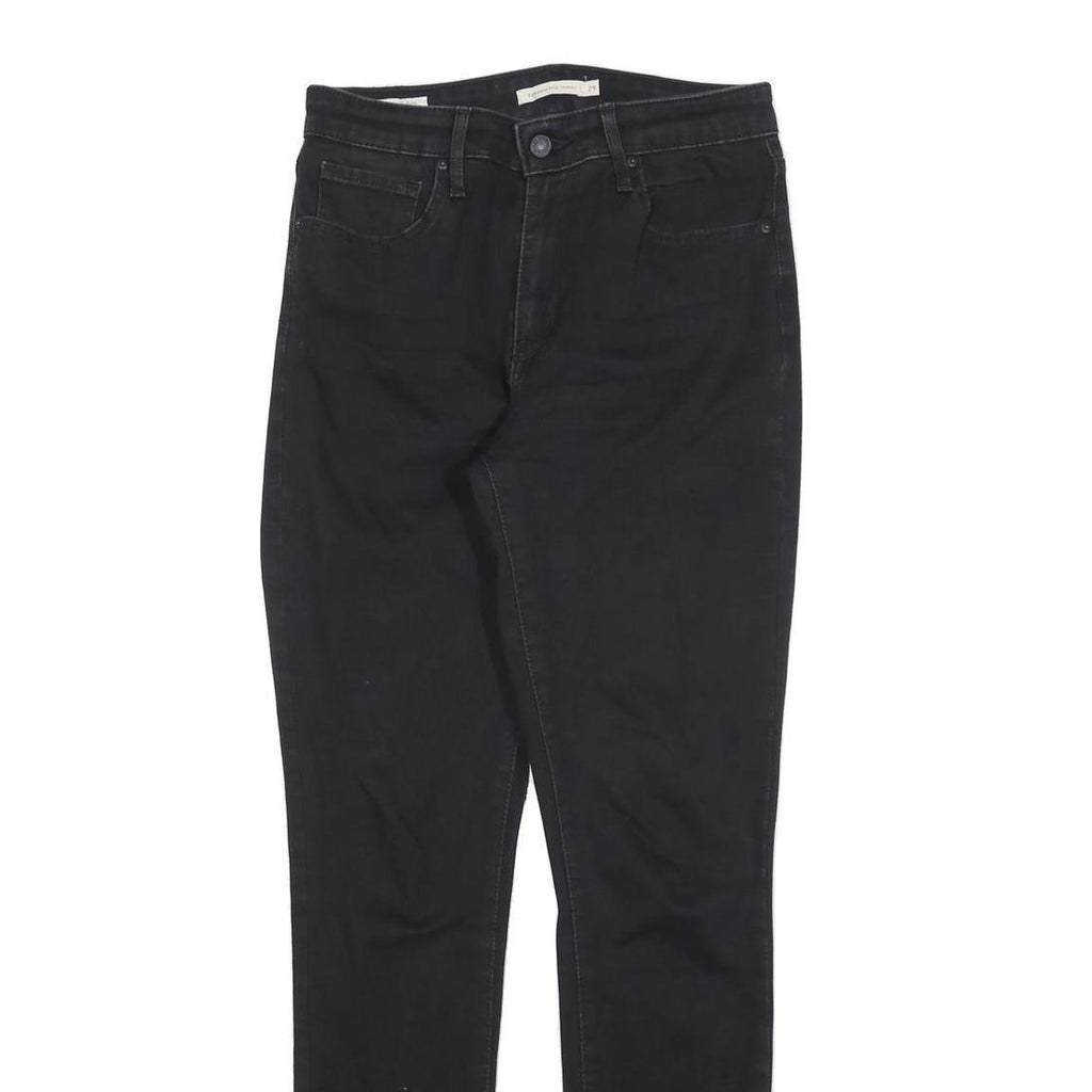 LEVI'S 721 Womens Jeans Black Slim Skinny Denim W29 L32 Zip Cotton Blend