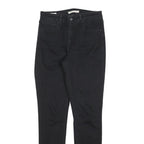 LEVI'S 721 Womens Jeans Black Slim Skinny Denim W29 L32 Zip Cotton Blend