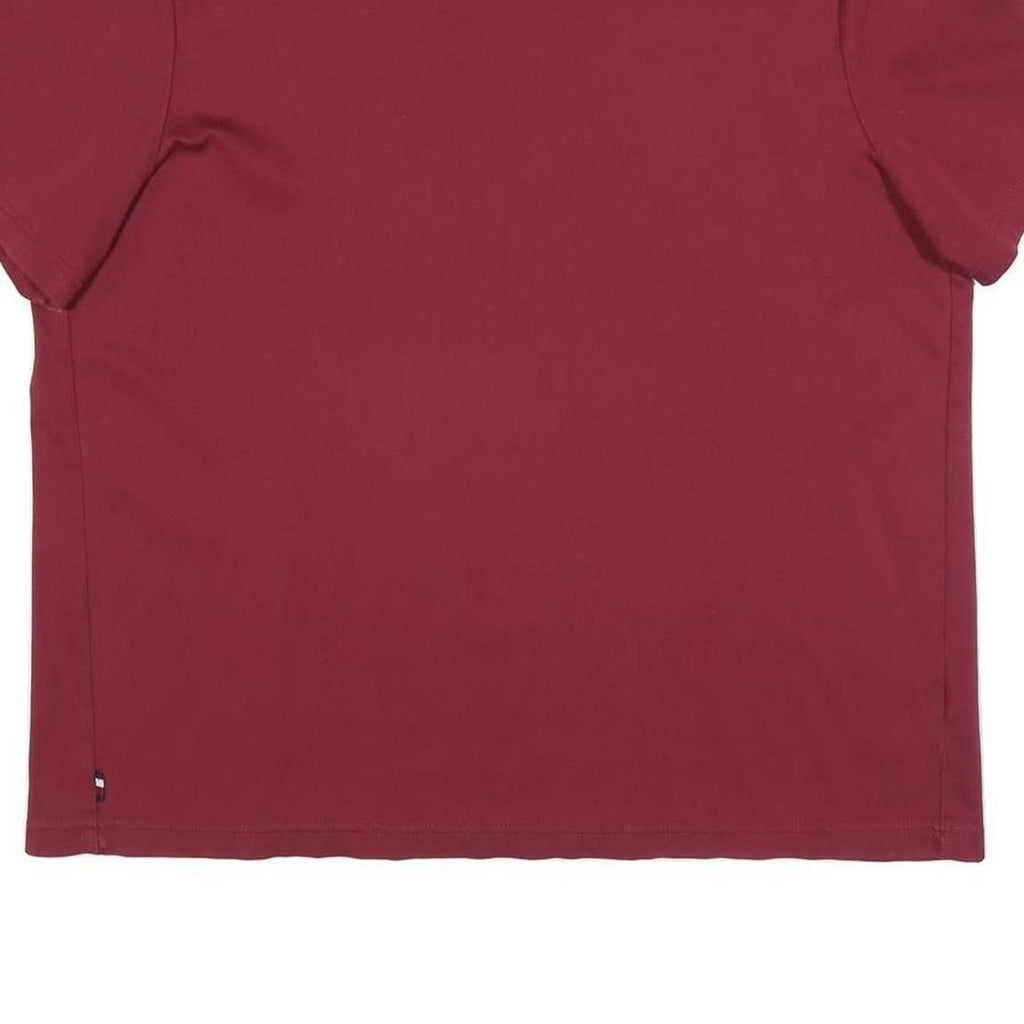 TOMMY HILFIGER Mens Red Graphic T-Shirt XL Short Sleeve Crew Neck Casual Cotton