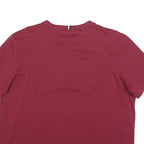 TOMMY HILFIGER Mens Red Graphic T-Shirt XL Short Sleeve Crew Neck Casual Cotton