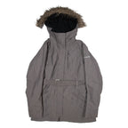 COLUMBIA Belted Insulated Womens Parka Jacket Grey Nylon M