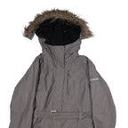 COLUMBIA Belted Insulated Womens Parka Jacket Grey Nylon M