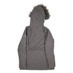 COLUMBIA Belted Insulated Womens Parka Jacket Grey Nylon M