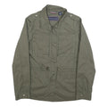 TOMMY HILFIGER Womens Green S Cotton Blend Jacket Military Style Zip Front