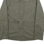 TOMMY HILFIGER Womens Green S Cotton Blend Jacket Military Style Zip Front