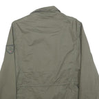 TOMMY HILFIGER Womens Green S Cotton Blend Jacket Military Style Zip Front