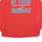 MAJESTIC Mens Red St Louis Cardinals Graphic T-Shirt XL Long Sleeve Crew Neck