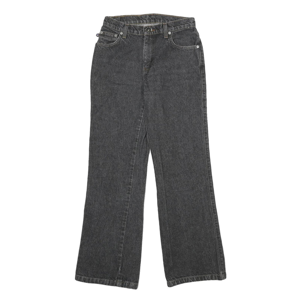 RALPH LAUREN POLO JEANS COMPANY Womens Regular Black Denim Raw W28 L31 Straight