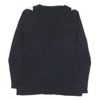 TOMMY HILFIGER Mens Navy & White Argyle Pattern V-Neck Cotton Blend Jumper L