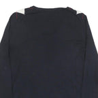 TOMMY HILFIGER Mens Navy & White Argyle Pattern V-Neck Cotton Blend Jumper L