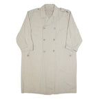 Mens Beige Cotton Double Breasted Button Jacket XL Plain Casual Lightweight