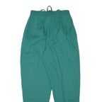 GINANNA BRIGANTI Womens Relaxed Green Trousers W25 L28 Zip Polyester Blend