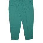 GINANNA BRIGANTI Womens Relaxed Green Trousers W25 L28 Zip Polyester Blend