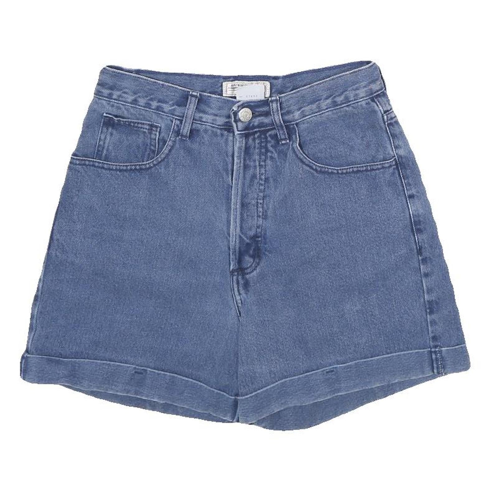 GUESS Womens Denim Blue Casual Shorts S W28 High Waist Classic Fit