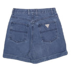 GUESS Womens Denim Blue Casual Shorts S W28 High Waist Classic Fit