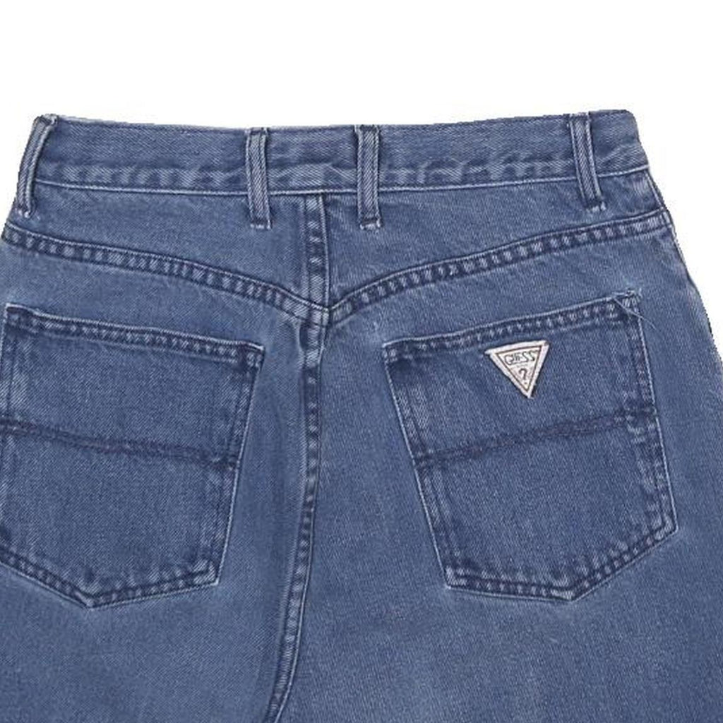 GUESS Womens Denim Blue Casual Shorts S W28 High Waist Classic Fit