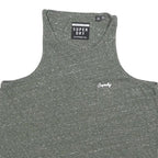 SUPERDRY Womens Green Sleeveless T-Shirt UK 10 Cotton Blend Crew Neck Casual