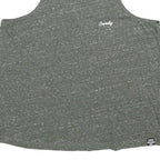 SUPERDRY Womens Green Sleeveless T-Shirt UK 10 Cotton Blend Crew Neck Casual