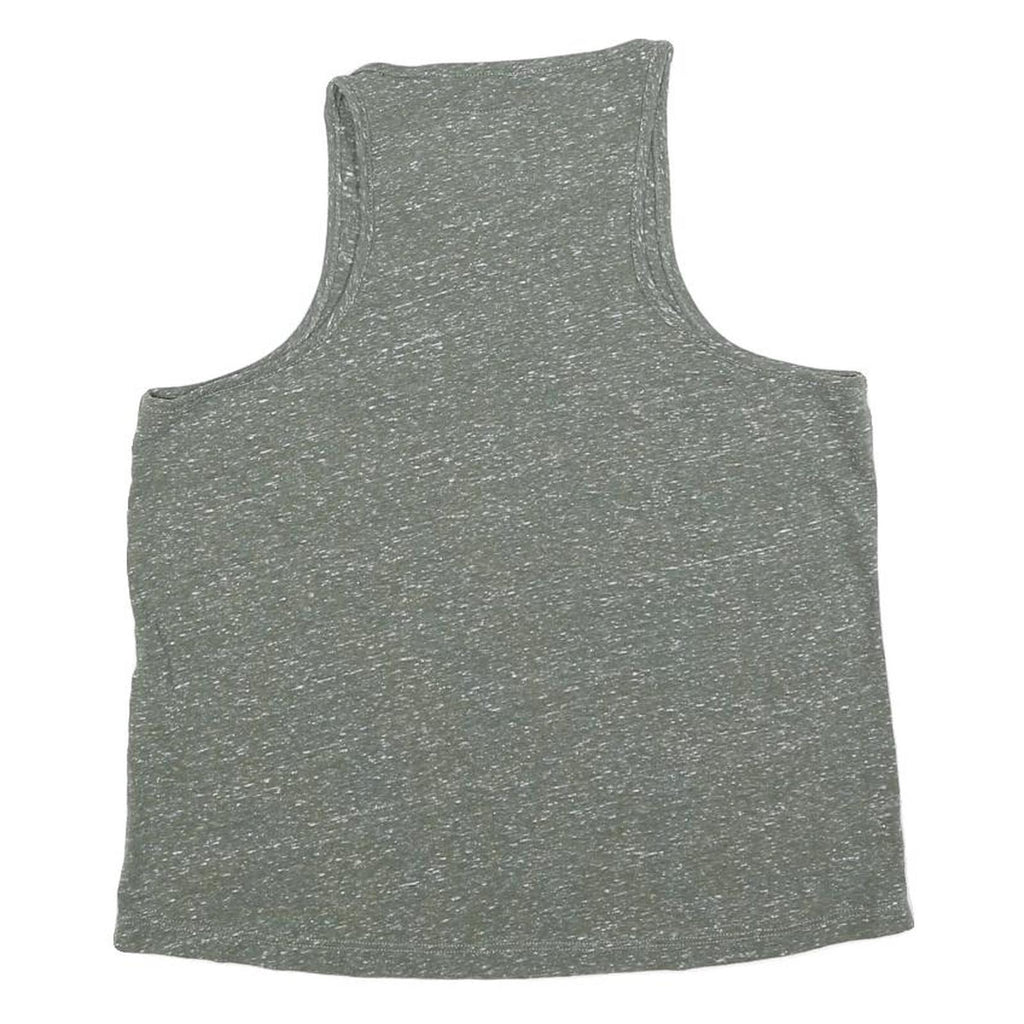 SUPERDRY Womens Green Sleeveless T-Shirt UK 10 Cotton Blend Crew Neck Casual