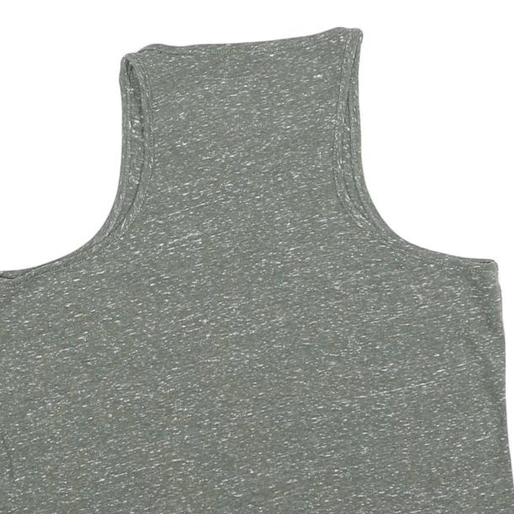 SUPERDRY Womens Green Sleeveless T-Shirt UK 10 Cotton Blend Crew Neck Casual