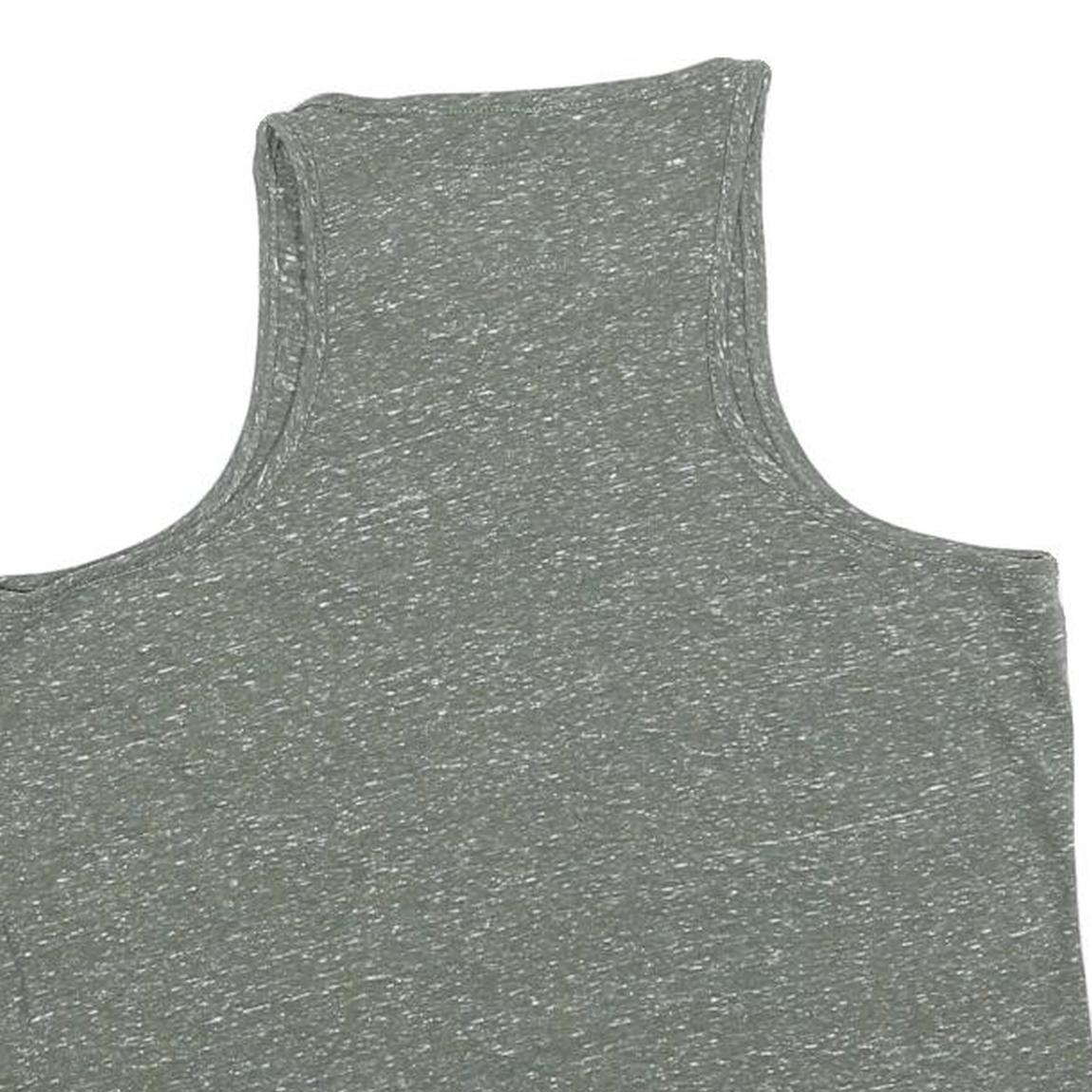 SUPERDRY Womens Green Sleeveless T-Shirt UK 10 Cotton Blend Crew Neck Casual