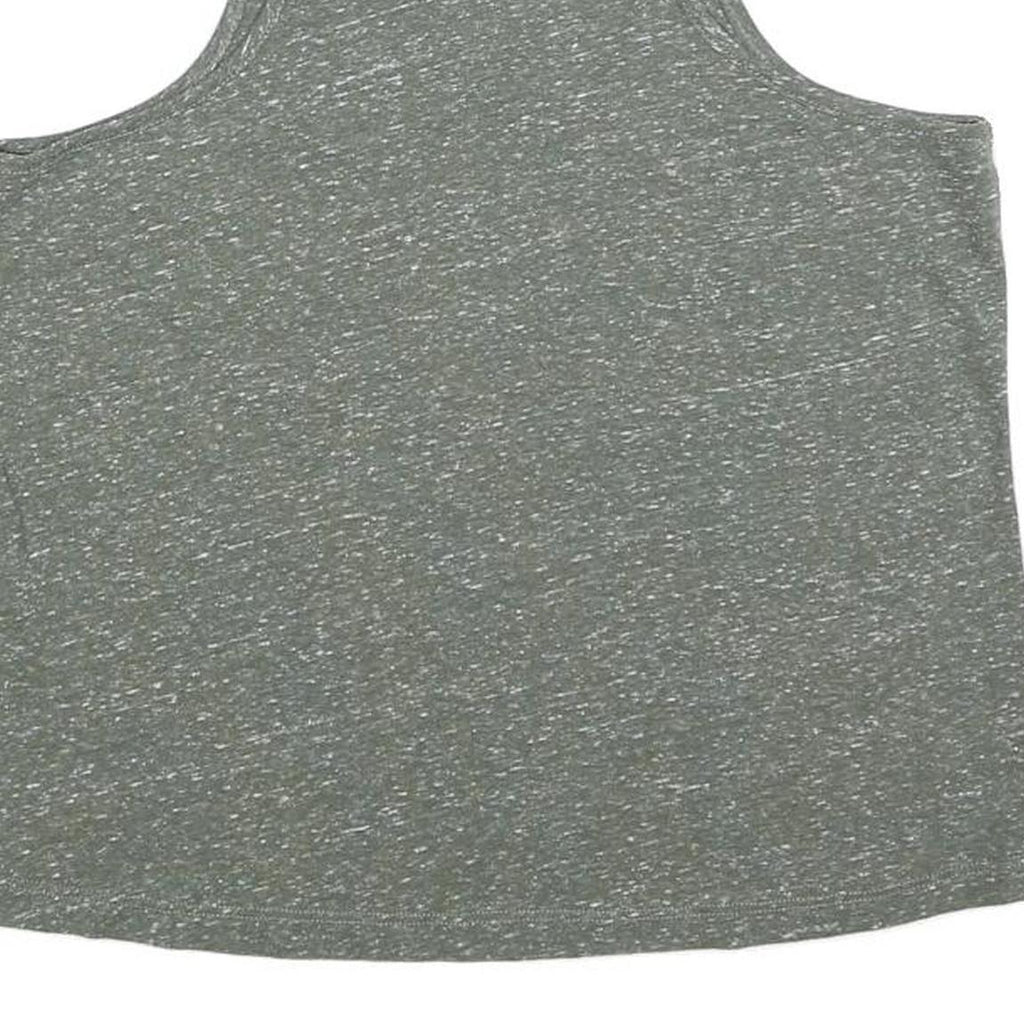 SUPERDRY Womens Green Sleeveless T-Shirt UK 10 Cotton Blend Crew Neck Casual