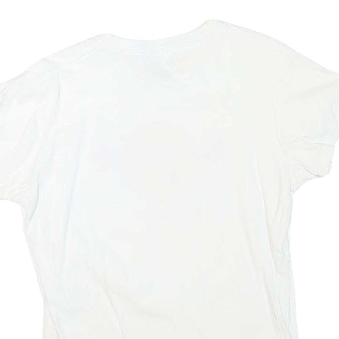 HARD ROCK CAFE Womens White Barcelona Graphic T-Shirt L Short Sleeve Crew Neck