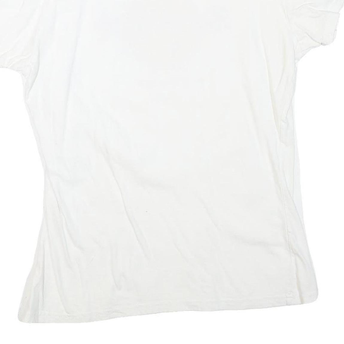 HARD ROCK CAFE Womens White Barcelona Graphic T-Shirt L Short Sleeve Crew Neck