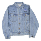 LEE Mens Blue Denim Jacket XL Cotton Blend Button Plain Classic Worker Style