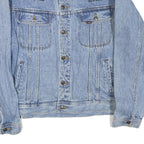 LEE Mens Blue Denim Jacket XL Cotton Blend Button Plain Classic Worker Style