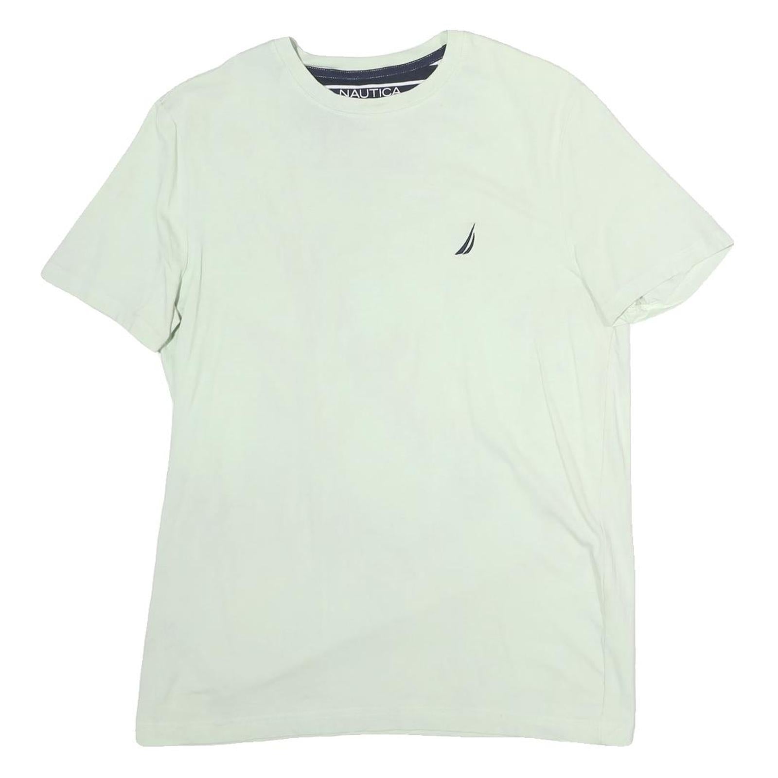 NAUTICA Mens White Modern T-Shirt M Short Sleeve Crew Neck Cotton Casual