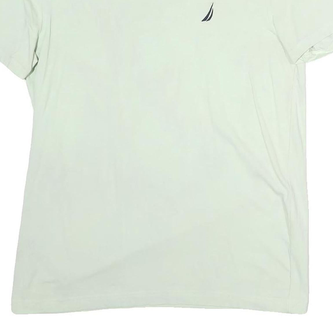 NAUTICA Mens White Modern T-Shirt M Short Sleeve Crew Neck Cotton Casual