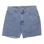 LEVI'S Mens Denim Blue Casual Shorts M W32 Classic Fit Raw Hem Cotton Button