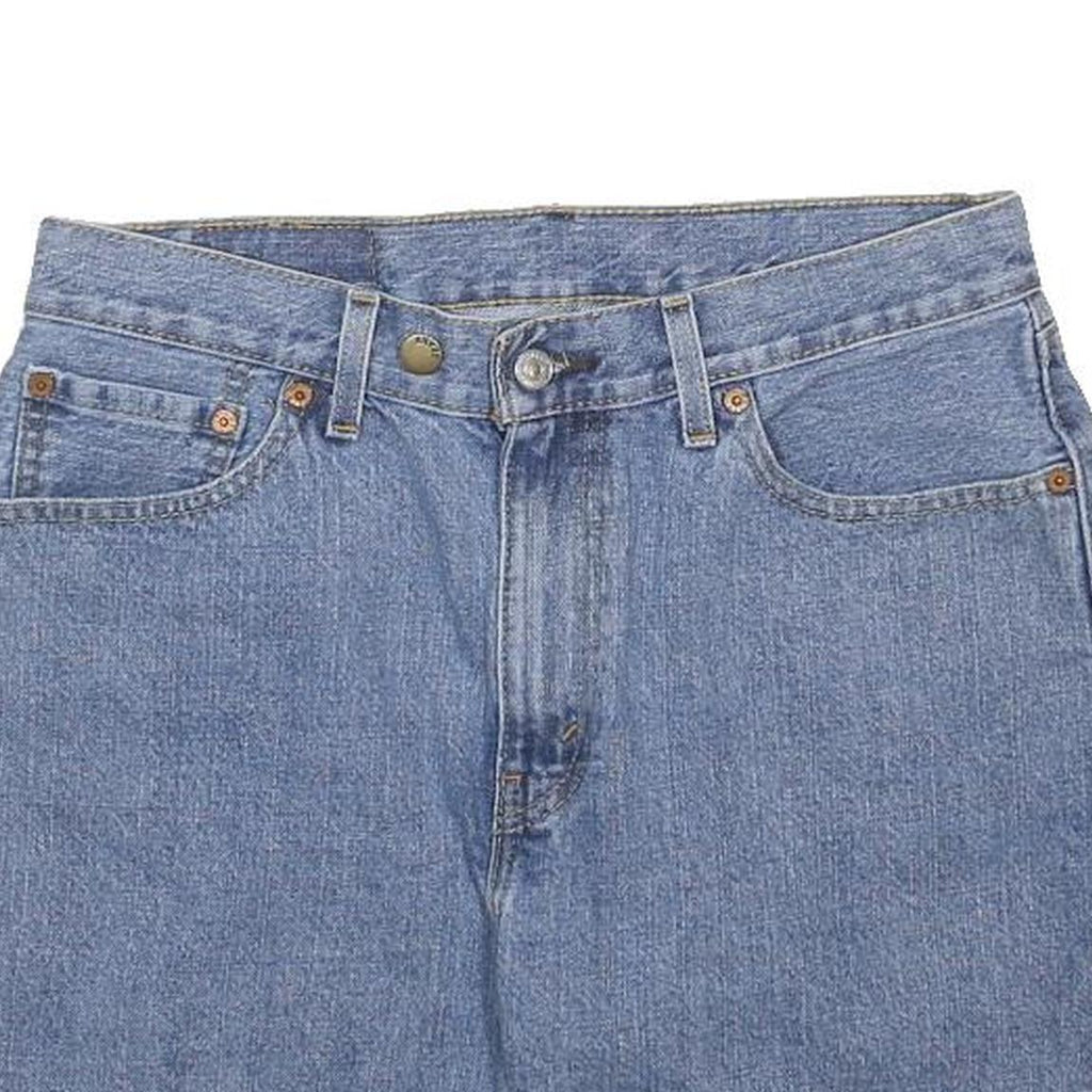 LEVI'S Mens Denim Blue Casual Shorts M W32 Classic Fit Raw Hem Cotton Button