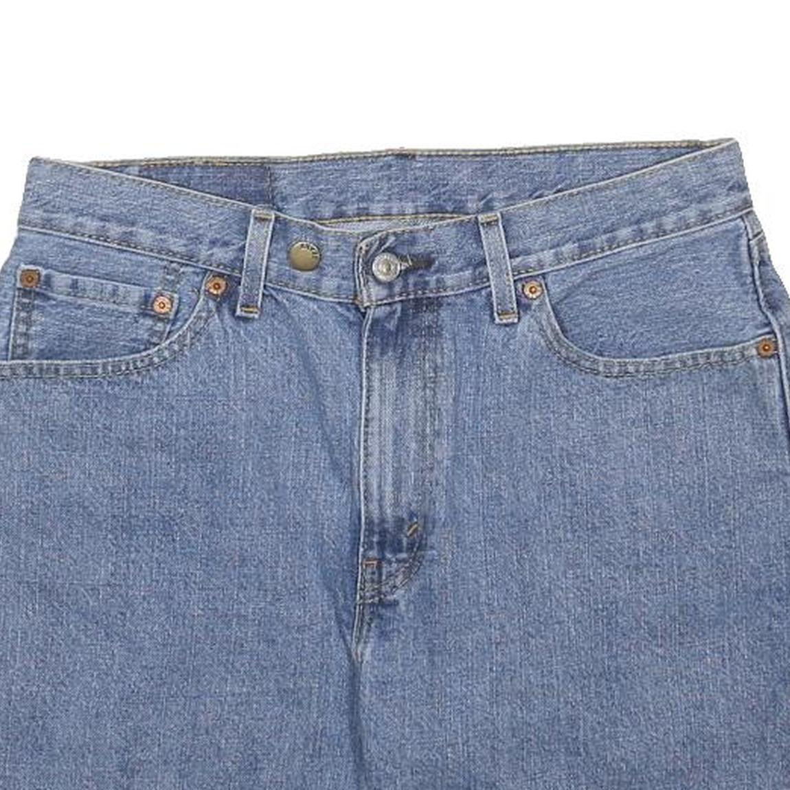 LEVI'S Mens Denim Blue Casual Shorts M W32 Classic Fit Raw Hem Cotton Button