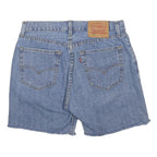LEVI'S Mens Denim Blue Casual Shorts M W32 Classic Fit Raw Hem Cotton Button