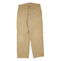 DICKIES Mens Regular Fit Beige Cotton Blend Trousers W34 L28 Workwear Zip