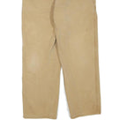 DICKIES Mens Regular Fit Beige Cotton Blend Trousers W34 L28 Workwear Zip