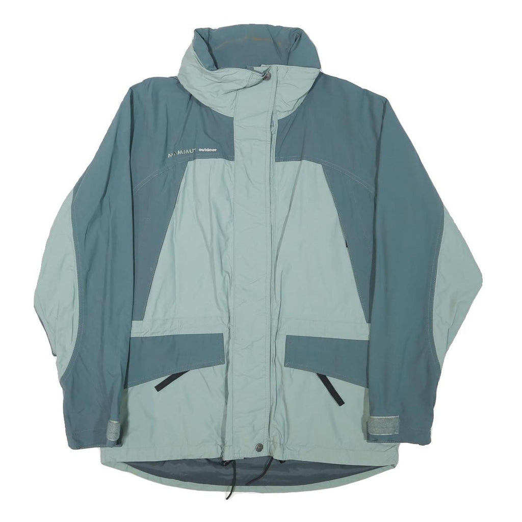 MAMMUT Womens Blue & Light Blue Outdoor Jacket S Polyester Blend Zip Pockets