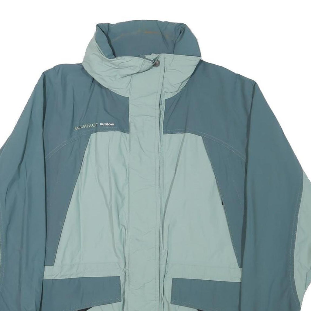 MAMMUT Womens Blue & Light Blue Outdoor Jacket S Polyester Blend Zip Pockets