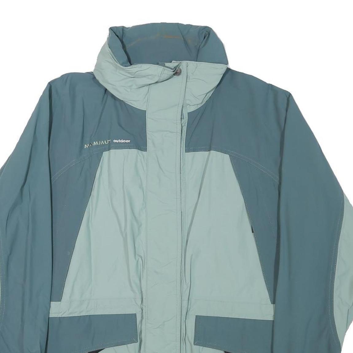MAMMUT Womens Blue & Light Blue Outdoor Jacket S Polyester Blend Zip Pockets