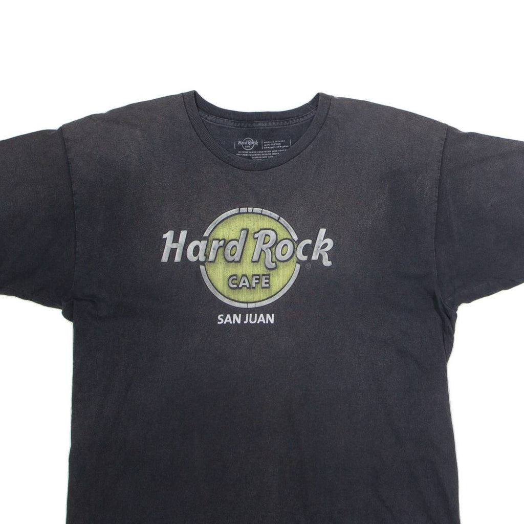 HARD ROCK CAFE San Juan Mens T-Shirt Grey Crew Neck L