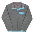 PATAGONIA Womens Grey & Blue Pullover Patterned Crew Neck Basic Knit M Jumper