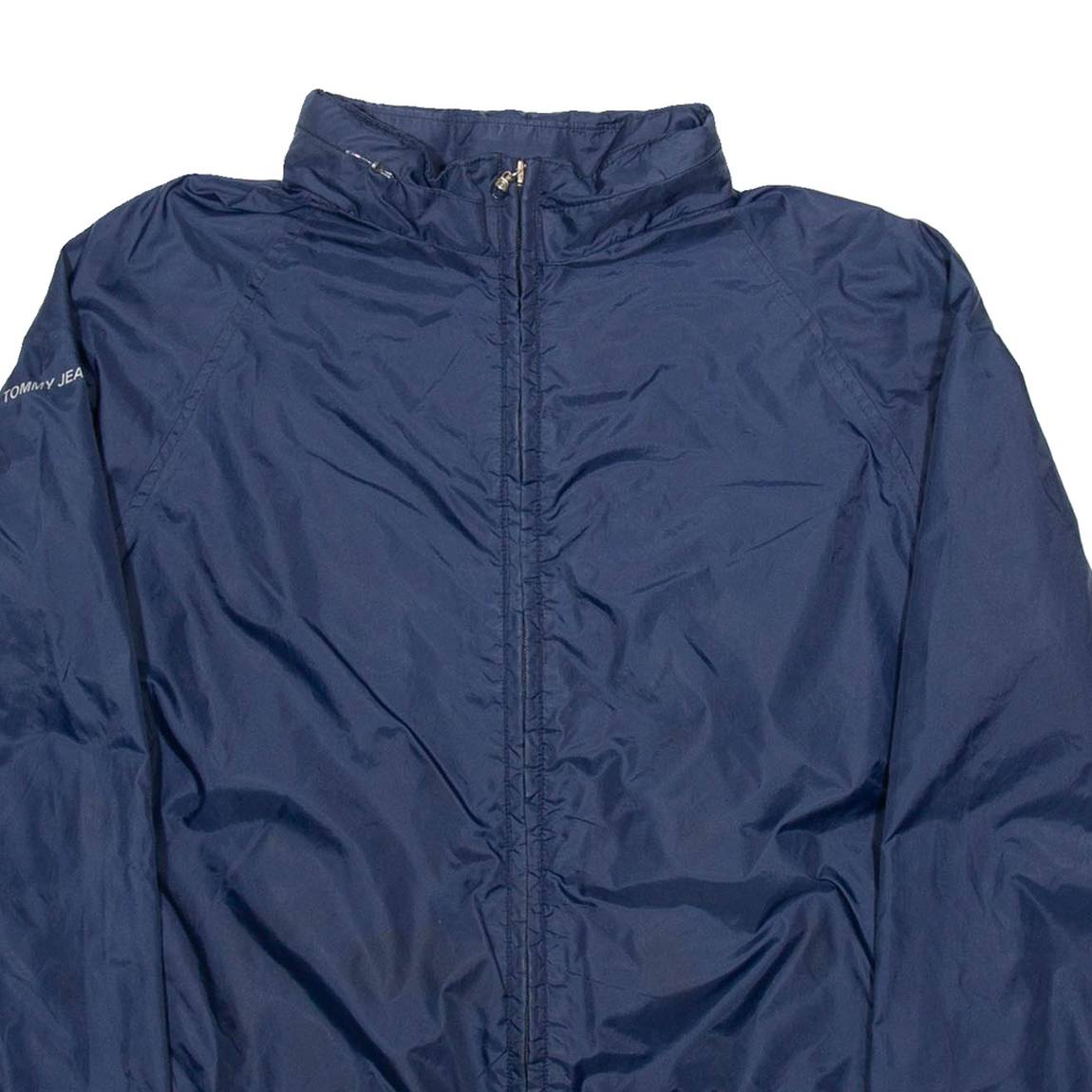 TOMMY HILFIGER Mens Track Jacket Blue Nylon L