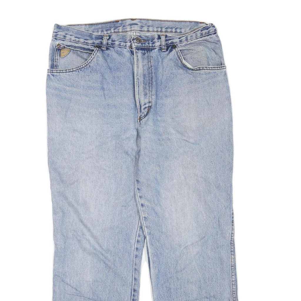 GOLD RIVER Mens Jeans Blue Regular Straight Denim Light W34 L28 Casual Classic