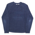 LEVI'S Mens Blue Plain Cotton Crew Neck Basic Knit Jumper M Casual Wear