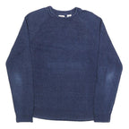 LEVI'S Mens Blue Plain Cotton Crew Neck Basic Knit Jumper M Casual Wear