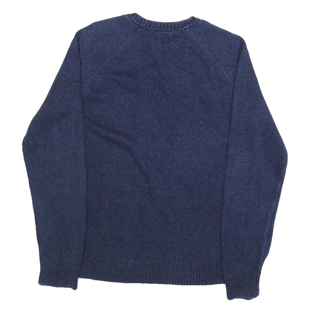 LEVI'S Mens Blue Plain Cotton Crew Neck Basic Knit Jumper M Casual Wear