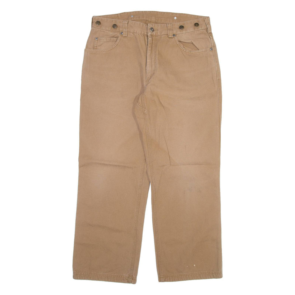 DULUTH TRADING Mens Trousers Beige Relaxed Straight W36 L30